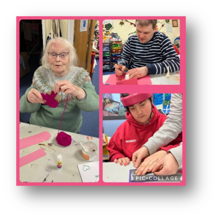 Valentines’ week followed with members creating beautiful cards and home-made chocolate truffles