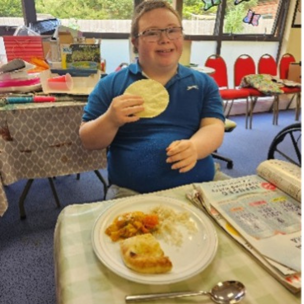 jp member eating some food