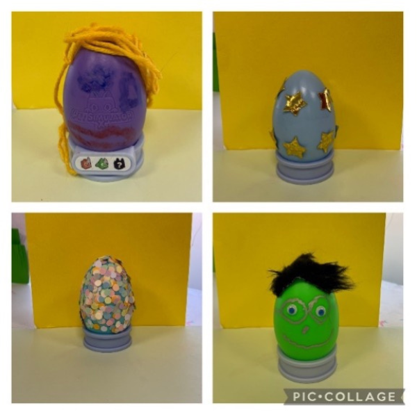collage of decorated eggs<br />
