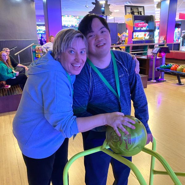 JP Basingstoke team and members enjoying tenpin bowling