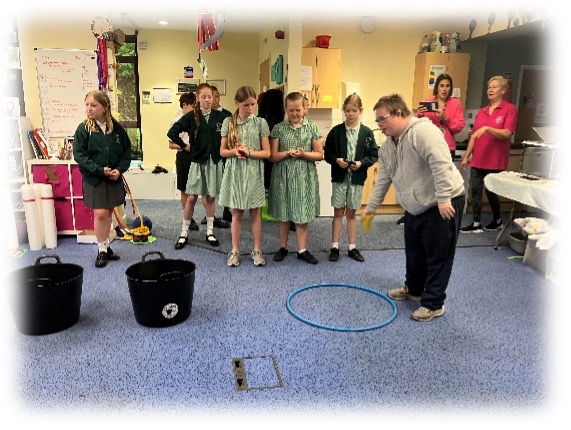 jp memebers with neighbouring school