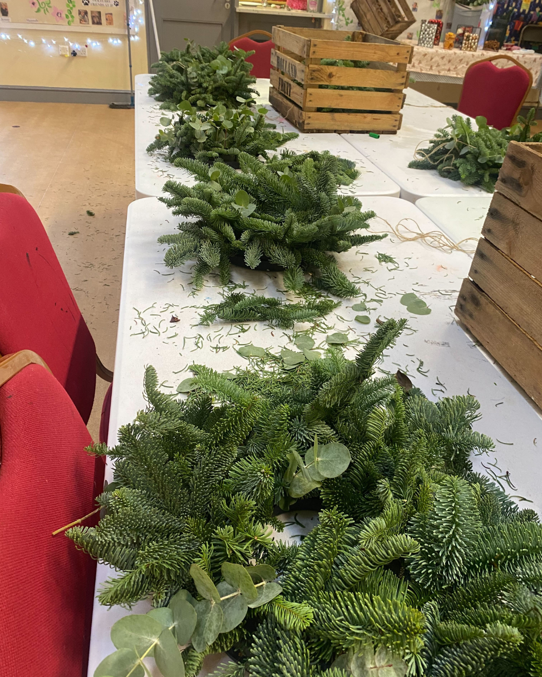 wreath making