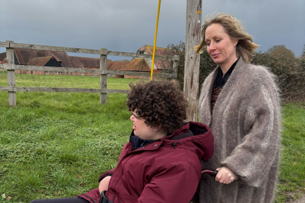 outside exploring our new environment